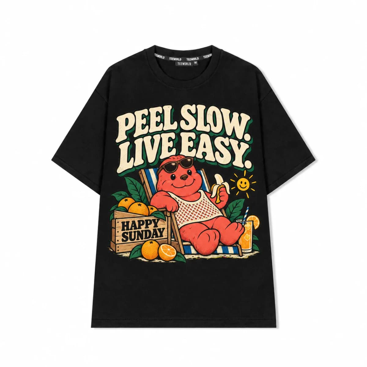 Ảnh sản phẩm Áo Happy Sunday — Peel Slow. Live Easy.