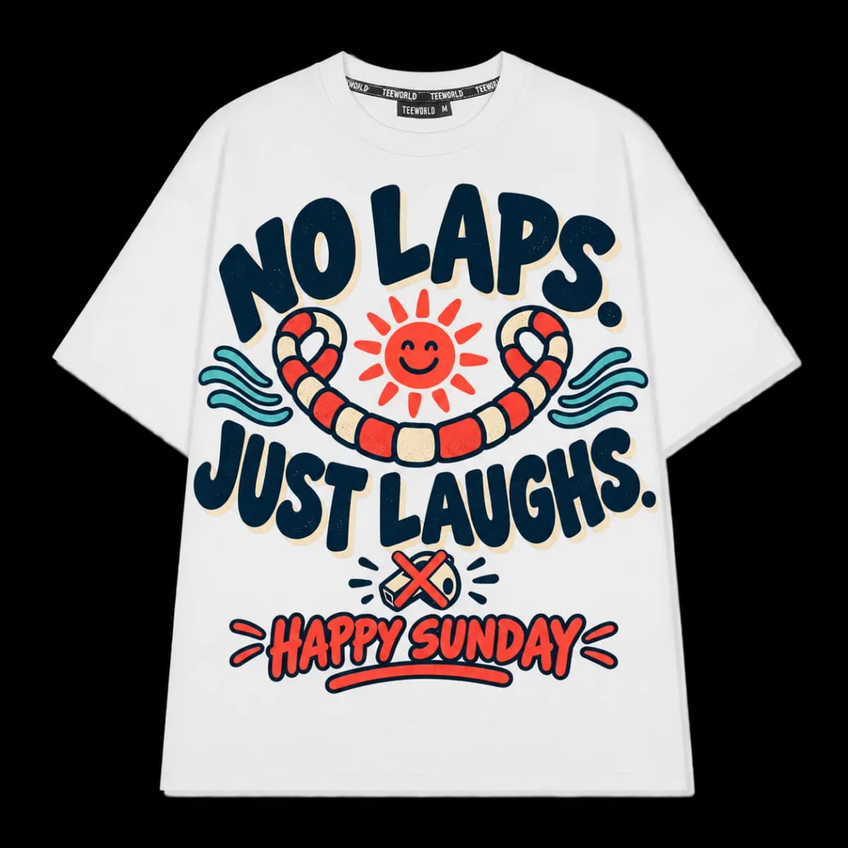Ảnh sản phẩm Áo Happy Sunday — No Laps. Just Laughs.